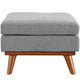 Engage Upholstered Fabric Ottoman - No Shipping Charges MDY-EEI-1797-GRY