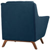 Modway Beguile Mid-Century Modern Accent Arm Lounge Chair with Upholstered Fabric in Azure MDY-EEI-1798-AZU