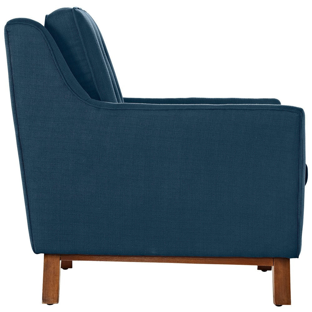 Modway Beguile Mid-Century Modern Loveseat with Upholstered Azure Fabric MDY-EEI-1799-AZU