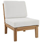 Marina 2 Piece Outdoor Patio Teak Sofa Set, Natural White Size : 31.5"Lx32.5"Wx31.5"H  - No Shipping Charges