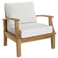 Marina 2 Piece Outdoor Patio Teak Sofa Set, Natural White Size : 31.5"Lx32.5"Wx31.5"H  - No Shipping Charges