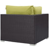 Convene Outdoor Patio Corner by Modway| Espresso Peridot