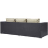 Convene Outdoor Patio Sofa by Modway| Espresso Beige