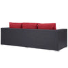 Convene Outdoor Patio Sofa by Modway| Espresso Red