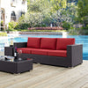 Convene Outdoor Patio Sofa by Modway| Espresso Red