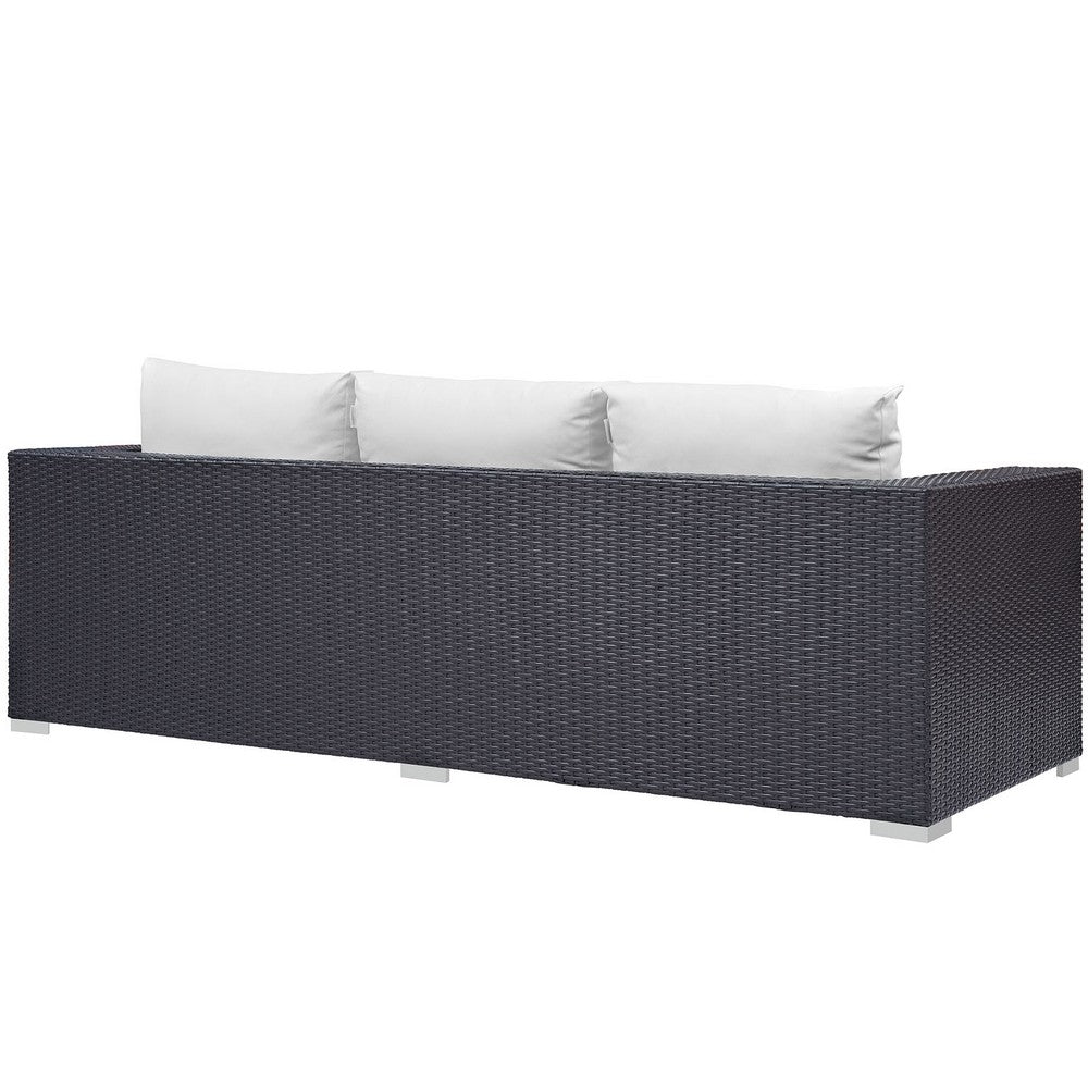 Convene Outdoor Patio Sofa by Modway| Espresso White