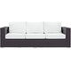 Convene Outdoor Patio Sofa by Modway| Espresso White