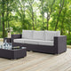 Convene Outdoor Patio Sofa by Modway| Espresso White