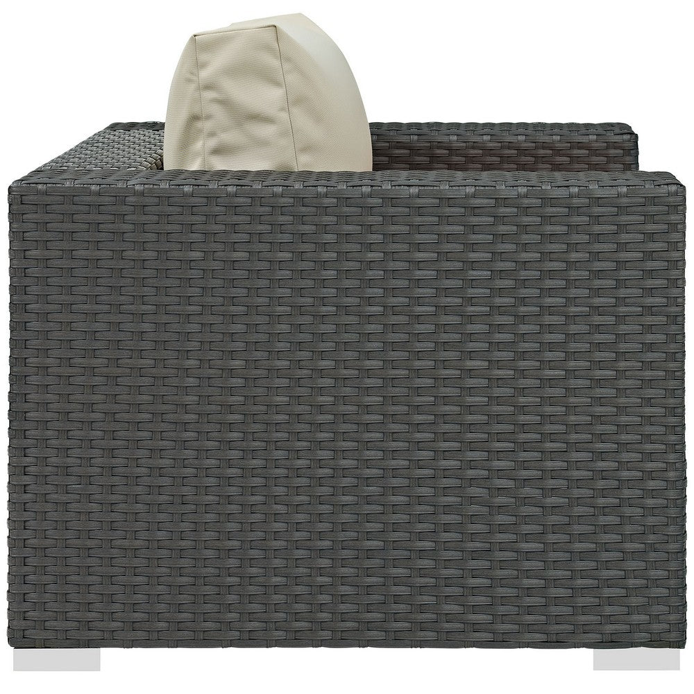 Sojourn Outdoor Patio Sunbrella® Armchair by Modway| Canvas Antique Beige