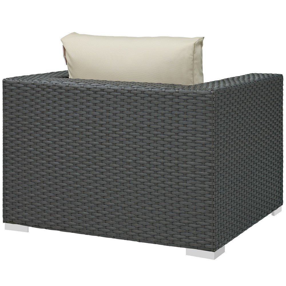 Sojourn Outdoor Patio Sunbrella® Armchair by Modway| Canvas Antique Beige