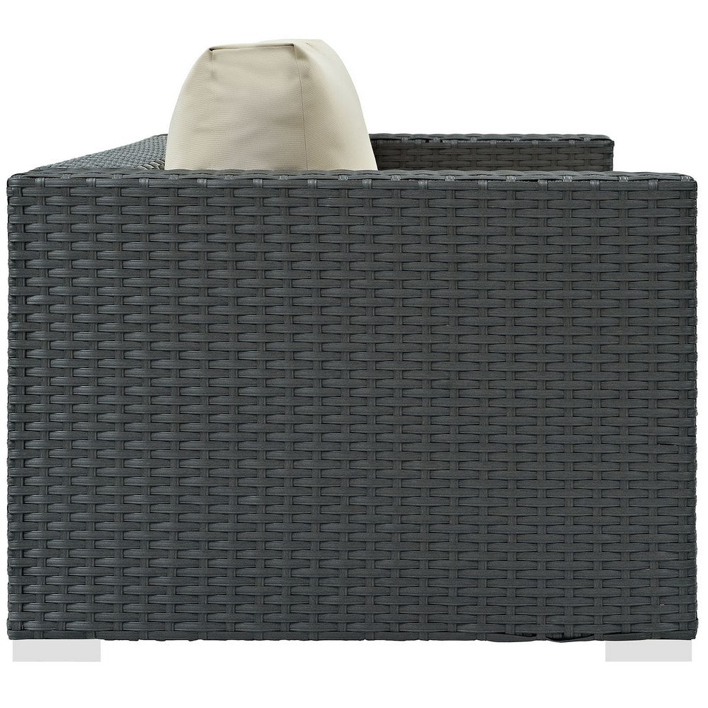 Sojourn Outdoor Patio Sunbrella® Loveseat by Modway| Canvas Antique Beige