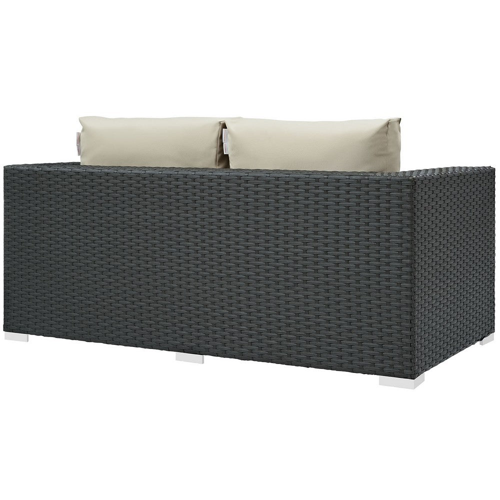Sojourn Outdoor Patio Sunbrella® Loveseat by Modway| Canvas Antique Beige
