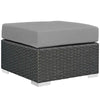 Sojourn Outdoor Patio Sunbrella® Ottoman by Modway| Canvas Gray