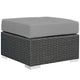 Sojourn Outdoor Patio Sunbrella® Ottoman by Modway| Canvas Gray