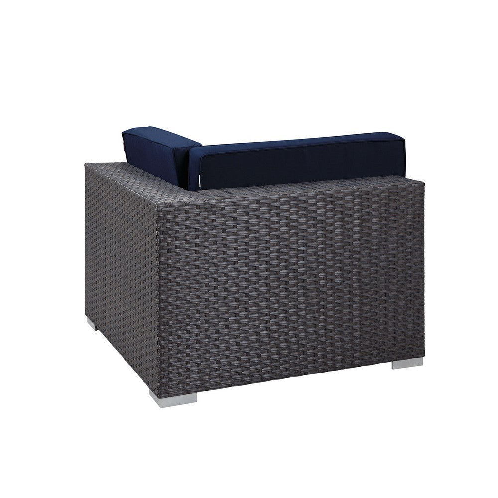 Sojourn Outdoor Patio Sunbrella® Corner by Modway| Canvas Navy