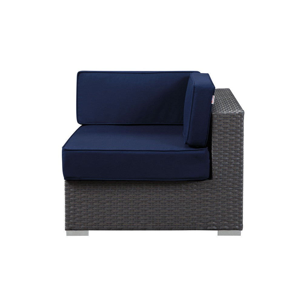 Sojourn Outdoor Patio Sunbrella® Corner by Modway| Canvas Navy