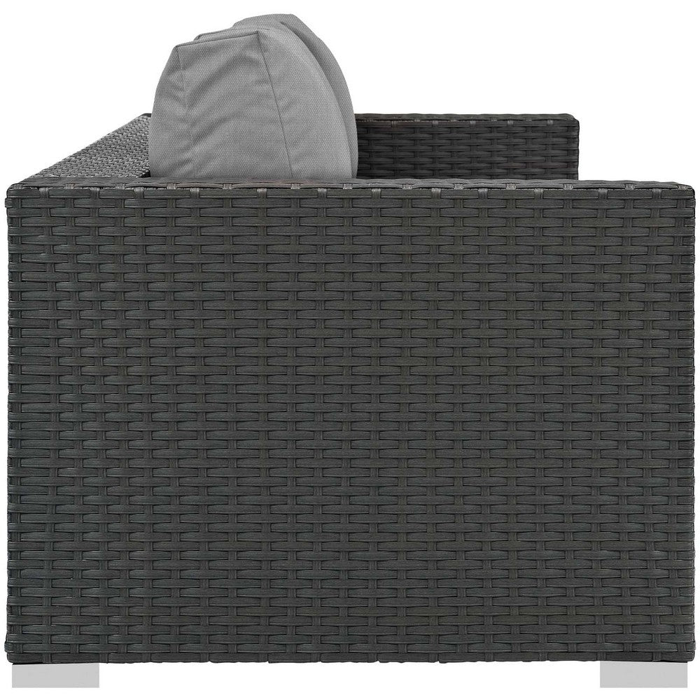 Sojourn Outdoor Patio Sunbrella® Sofa by Modway| Canvas Gray