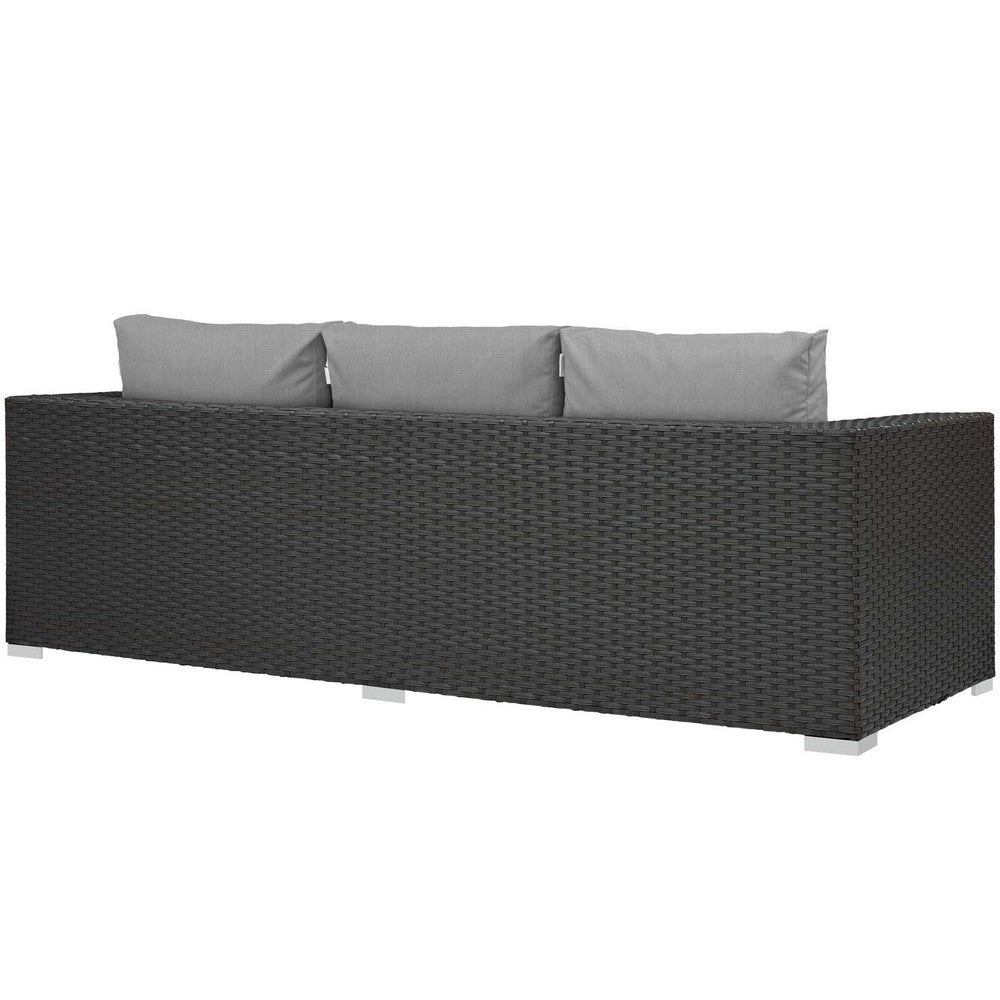 Sojourn Outdoor Patio Sunbrella® Sofa by Modway| Canvas Gray