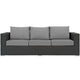 Sojourn Outdoor Patio Sunbrella® Sofa by Modway| Canvas Gray