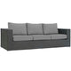 Sojourn Outdoor Patio Sunbrella® Sofa by Modway| Canvas Gray