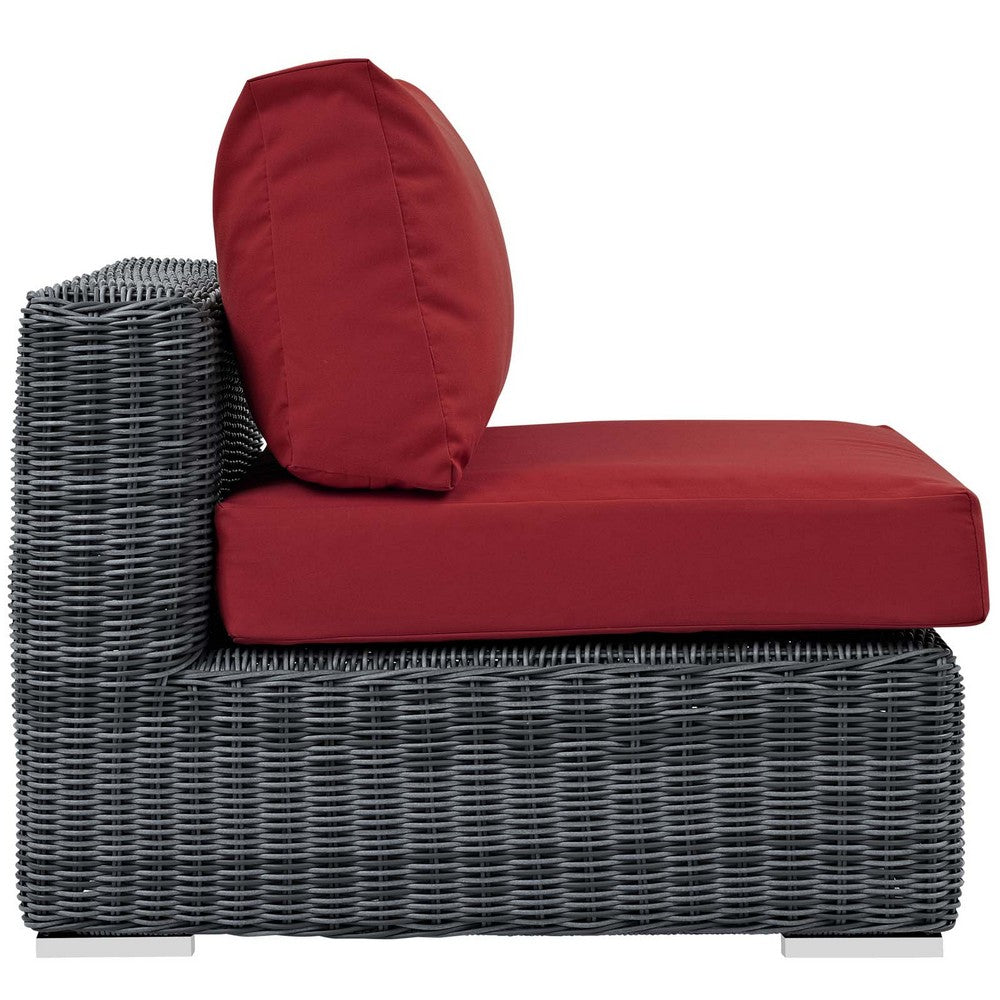 Summon Outdoor Patio Sunbrella® Armless by Modway| Canvas Red
