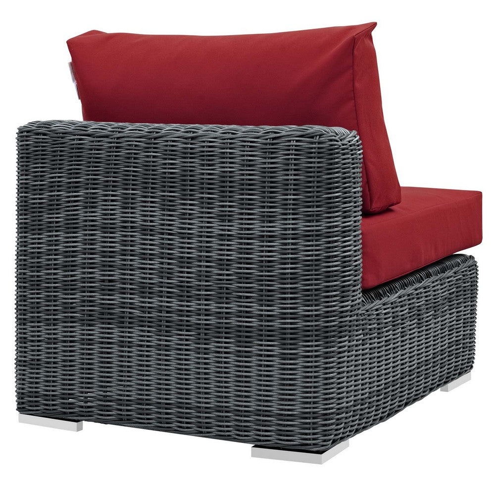 Summon Outdoor Patio Sunbrella® Armless by Modway| Canvas Red