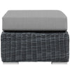 Summon Outdoor Patio Sunbrella® Ottoman by Modway| Canvas Gray