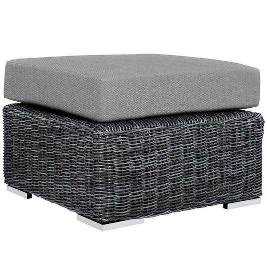Summon Outdoor Patio Sunbrella® Ottoman by Modway| Canvas Gray