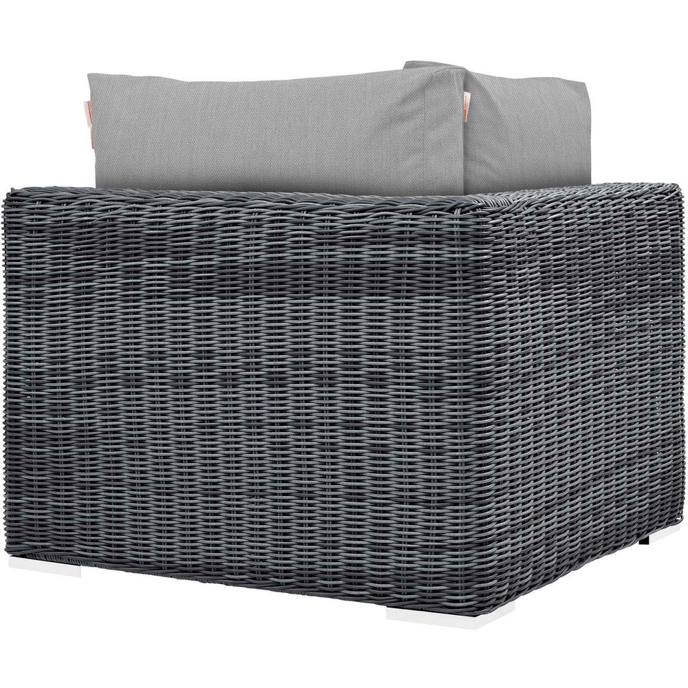 Summon Outdoor Patio Sunbrella® Corner by Modway| Canvas Gray