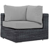 Summon Outdoor Patio Sunbrella® Corner by Modway| Canvas Gray