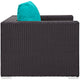 Convene Outdoor Patio Armchair by Modway| Espresso Turquoise