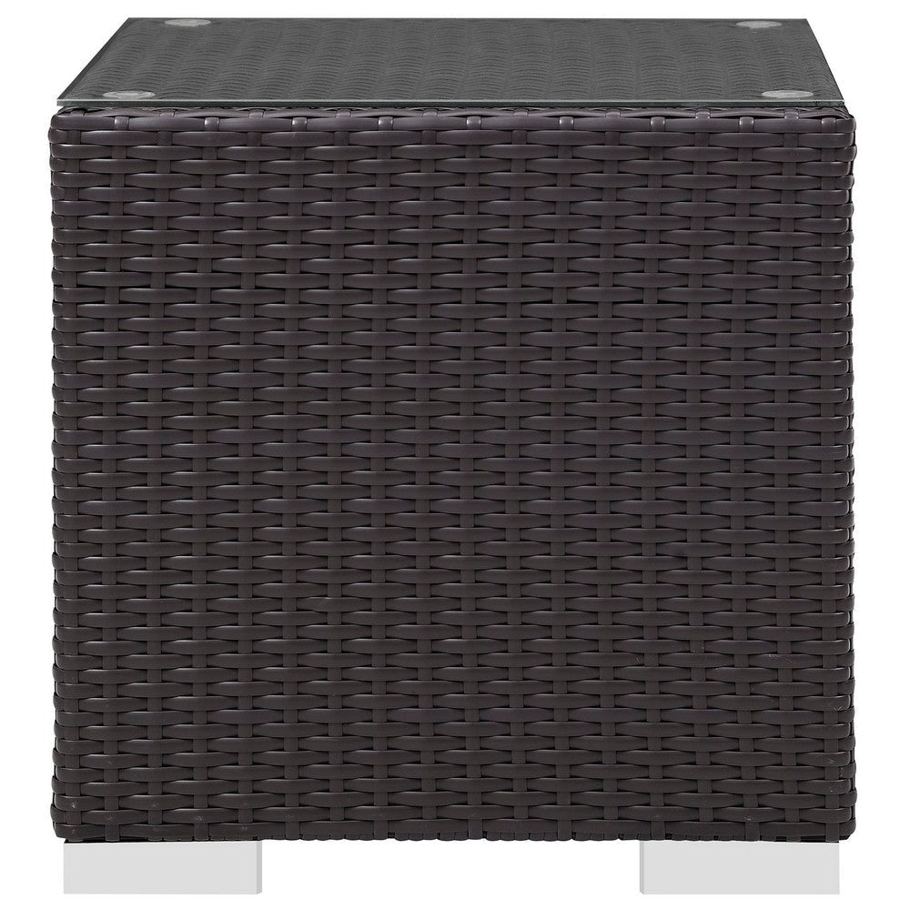 Espresso Convene Outdoor Patio Side Table - No Shipping Charges MDY-EEI-1909-EXP