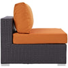 Convene Outdoor Patio Armless by Modway| Espresso Orange