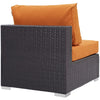 Convene Outdoor Patio Armless by Modway| Espresso Orange