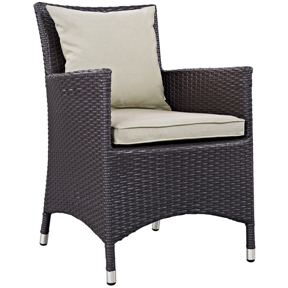 Beige Convene Dining Outdoor Patio Armchair - No Shipping Charges