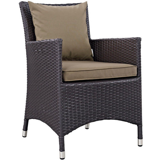 Mocha Convene Dining Outdoor Patio Armchair - No Shipping Charges