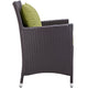 Convene Dining Outdoor Patio Armchair by Modway| Espresso Peridot