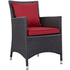 Convene Dining Outdoor Patio Armchair by Modway| Espresso Red