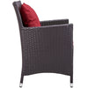 Convene Dining Outdoor Patio Armchair by Modway| Espresso Red