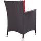 Convene Dining Outdoor Patio Armchair by Modway| Espresso Red