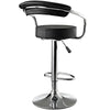 Modway Diner Vintage Modern Faux Leather Upholstered Adjustable Swivel Bar Stool in Black MDY-EEI-192-BLK