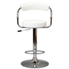 Modway Diner Adjustable Swivel Bar Stool in White MDY-EEI-192-WHI