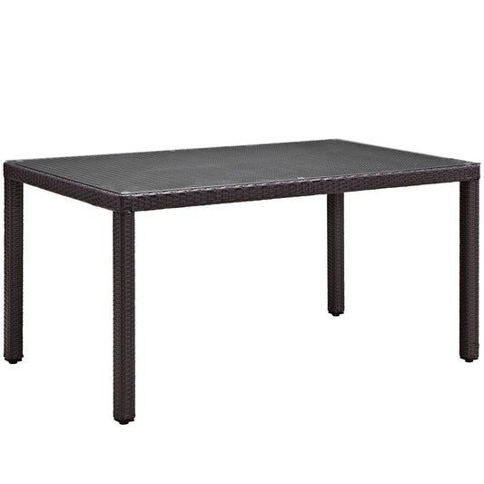 Espresso Convene 59" Outdoor Patio Dining Table  - No Shipping Charges