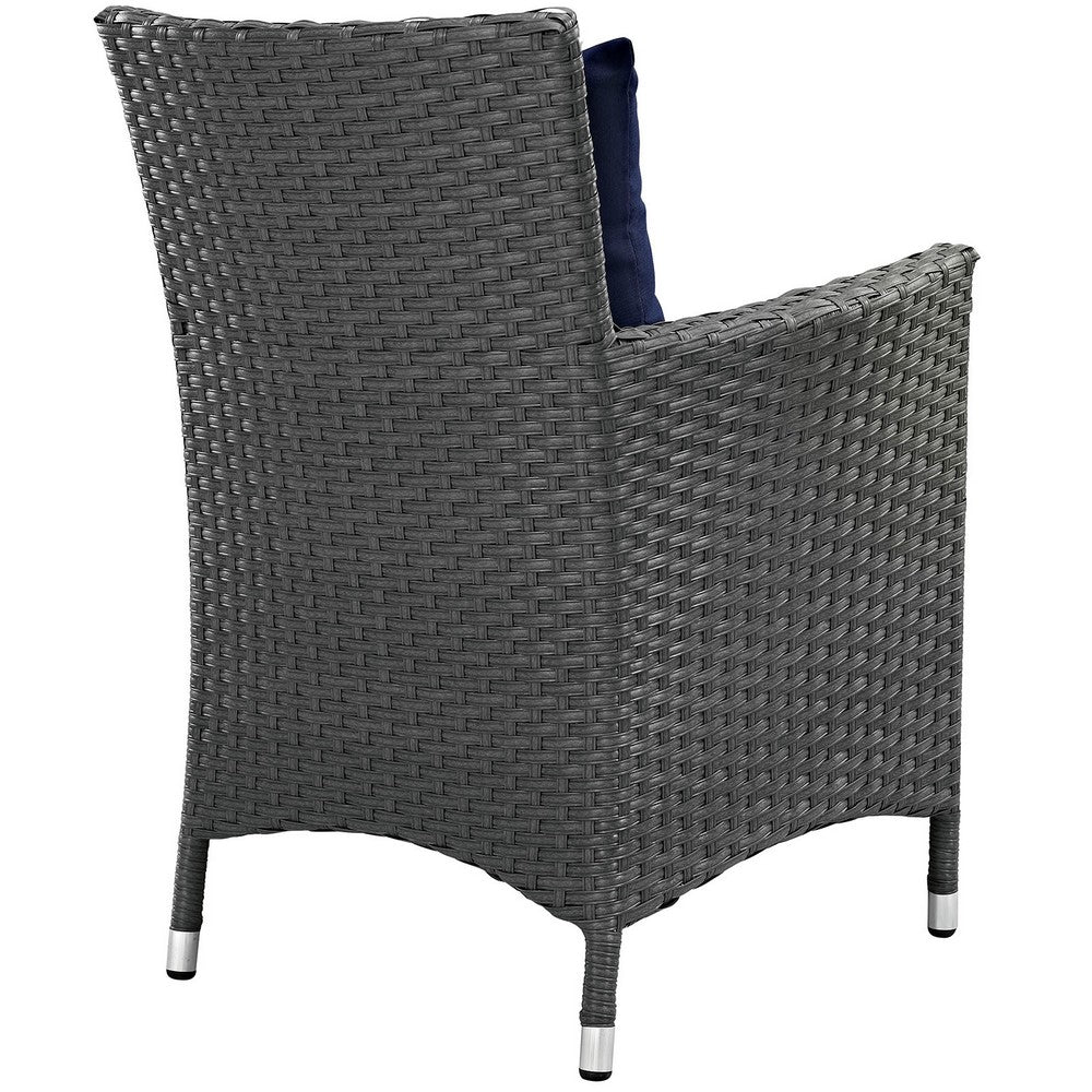 Canvas Navy Sojourn Dining Outdoor Patio Sunbrella Armchair - No Shipping Charges