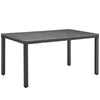 Chocolate Sojourn 59" Outdoor Patio Dining Table - No Shipping Charges