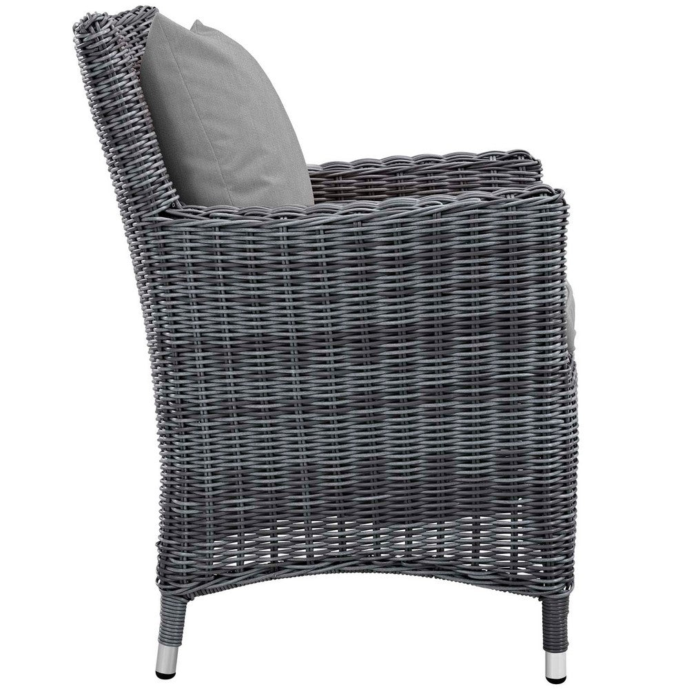 Summon Dining Outdoor Patio Sunbrella® Armchair by Modway| Canvas Gray