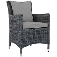 Summon Dining Outdoor Patio Sunbrella® Armchair by Modway| Canvas Gray