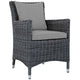 Summon Dining Outdoor Patio Sunbrella® Armchair by Modway| Canvas Gray