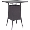 Espresso Convene Small Outdoor Patio Bar Table - No Shipping Charges