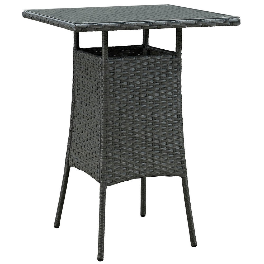 Chocolate Sojourn Small Outdoor Patio Bar Table - No Shipping Charges